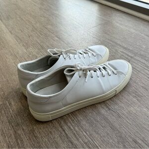 Beckett Simonon White Reid Leather Sneakers
